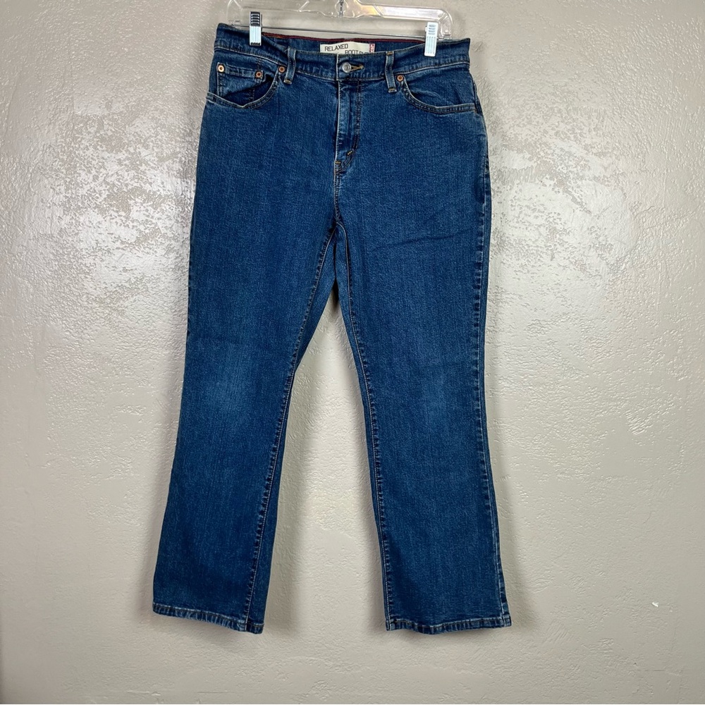 Levi's 550 Relaxed Bootcut Denim Jeans Women's 12 MED Blue Mid Rise Cotton Blend